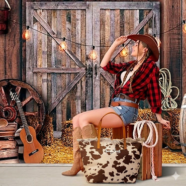 Borsa saint Barth Canvas Cow West CBF0001 001750L