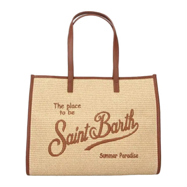 Borsa Saint Barth Vivian Straw In Raffia E In Cuoio VIV0007 00368L