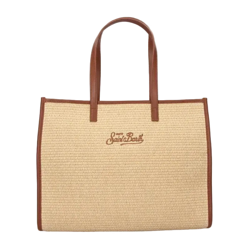 Borsa Saint Barth Vivian Straw In Raffia E In Cuoio VIV0007 00368L