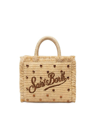 Borsa Saint Barth Vanity Mini Straw Ricopersta Di Strass VAMI009 02747L