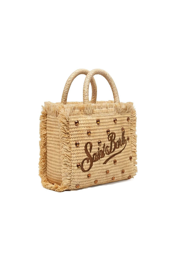 Borsa Saint Barth Vanity Mini Straw Ricopersta Di Strass VAMI009 02747L