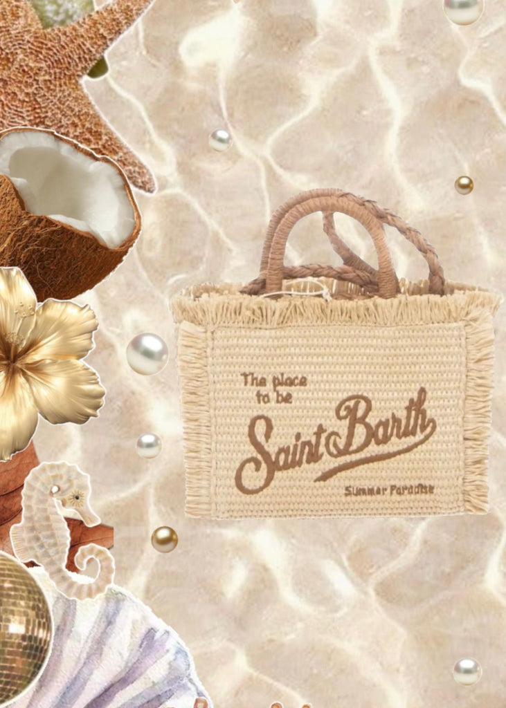 Borsa Saint Barth Vanity Mini Straw VAMI00900368L