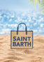 Borsa Saint Barth Vivian Mid Straw Patch In Denim VVID001 00438L