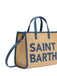 Borsa Saint Barth Vivian Mid Straw Patch In Denim VVID001 00438L