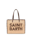 Borsa Saint Barth Vivian Straw Patch Leopardato VIV0007 00369L