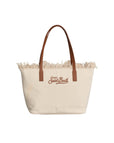 Borsa Saint Barth City Bag Fringe In Canvas CBMF001 00302L