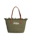 Borsa Saint Barth City Bag Fringe In Canvas CBMF001 00587L