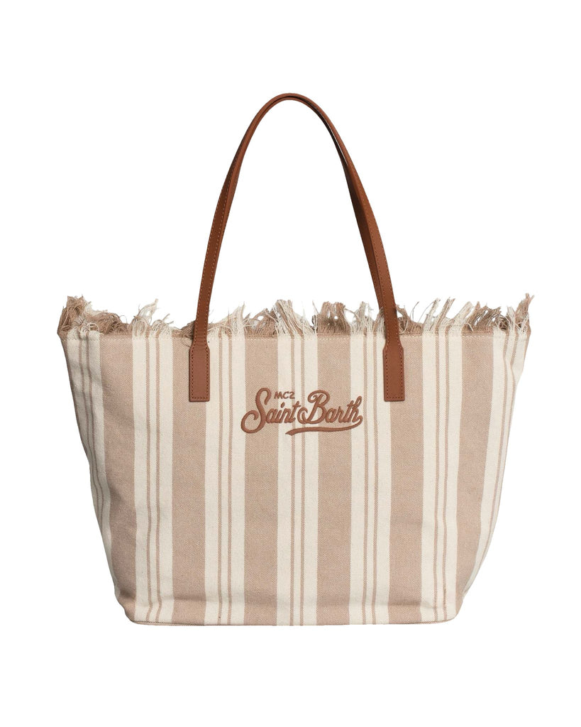 Borsa Saint Barth Mid In frange Double Stripes CBMF001 00589L