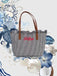 Borsa Saint Barth City Bag Mid Fringe Micro Stripes CBMF001 01769L
