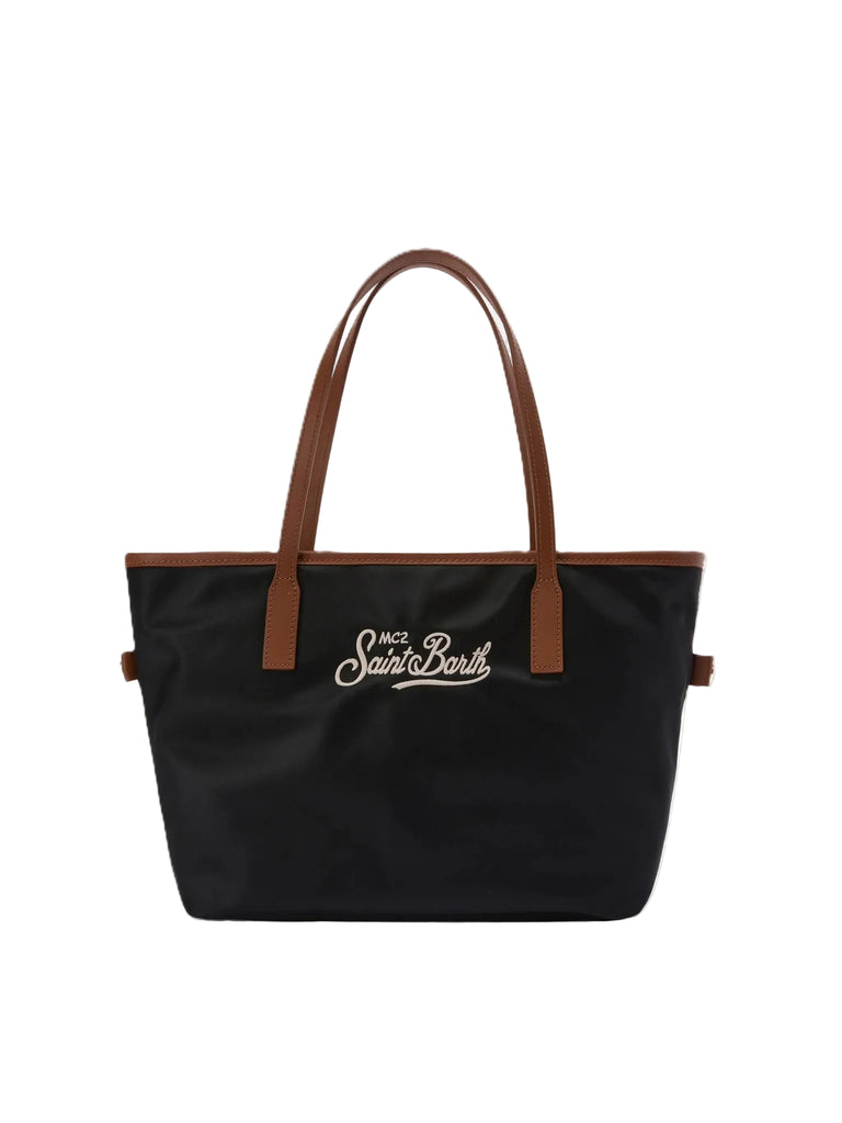 Borsa Saint Barth City Bag Mid In Nylon Nera CB0004 01823L