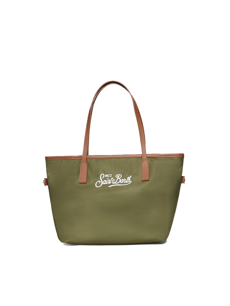 Borsa Saint Barth City Bag Mid Nylon Verde CB0004 00219L