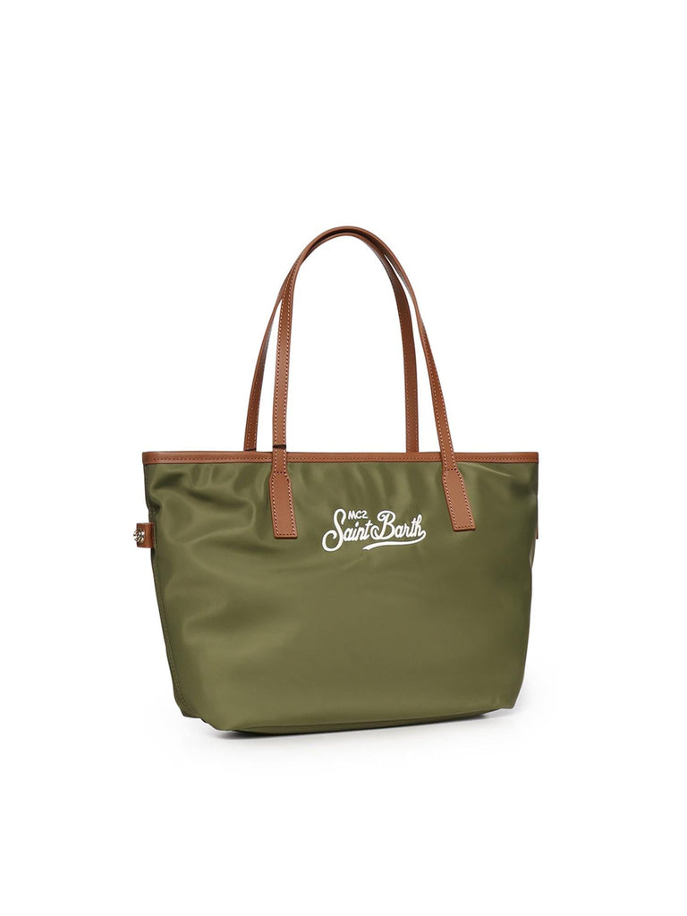 Borsa Saint Barth City Bag Mid Nylon Verde CB0004 00219L