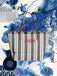 Borsa Saint Barth City Bag Mid Fringe Double Stripes Blu CBMF001 01762L