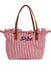 Borsa Saint Barth City Bag Mid Fringe Micro Stipes Rosse CBMF001 01771L