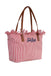 Borsa Saint Barth City Bag Mid Fringe Micro Stipes Rosse CBMF001 01771L