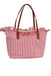 Borsa Saint Barth City Bag Mid Fringe Micro Stipes Rosse CBMF001 01771L