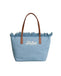 Borsa Saint Barth City Bag Mid Fringe Denim Light CBMF001 01759L