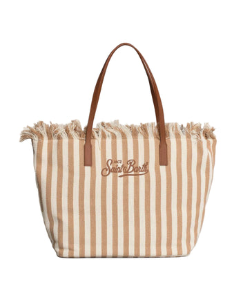 Borsa Saint Barth City Bag Mid Fringe HB Stripes CBMF001 01763L
