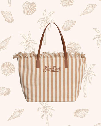 Borsa Saint Barth City Bag Mid Fringe HB Stripes CBMF001 01763L