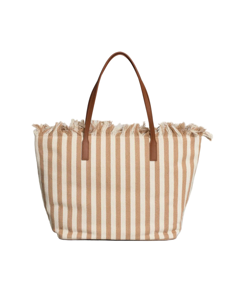 Borsa Saint Barth City Bag Mid Fringe HB Stripes CBMF001 01763L