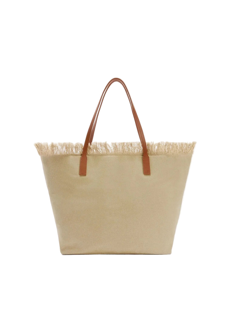 Borsa Saint Barth City Bag Big Con Fringe In Canvas CBF0001 01741L