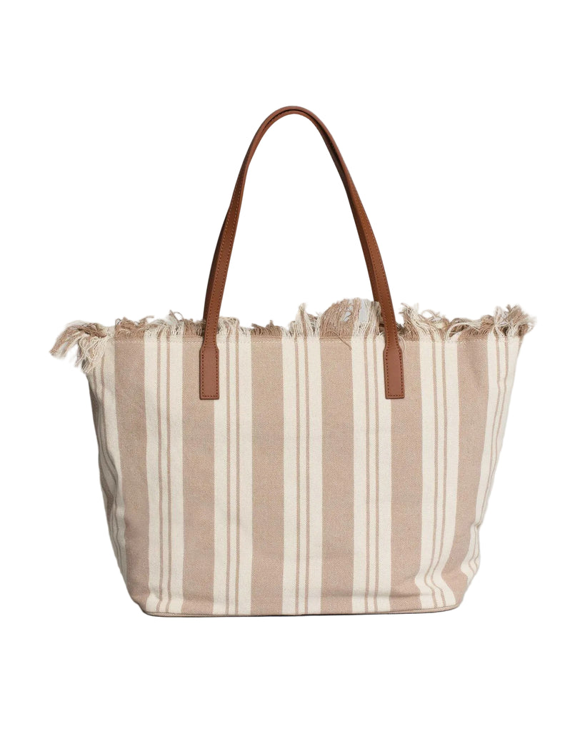 Borsa Saint Barth City Bag Big Con Fringe Double Stripes CBF0001 00589L