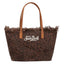 Borsa Saint Barth City Bag Big Con Fringe In Canvas Leopardato CBF0001 00588L