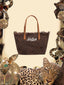 Borsa Saint Barth City Bag Big Con Fringe In Canvas Leopardato CBF0001 00588L