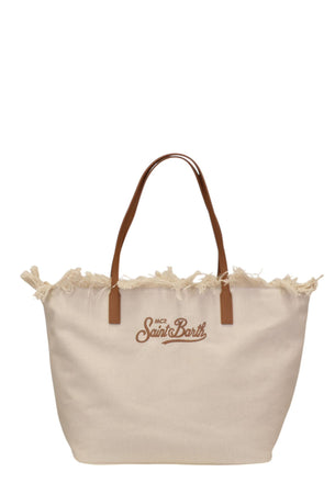 Borsa Saint Barth City Bag Big In Canvas Con Fringe CBF0001 00302L