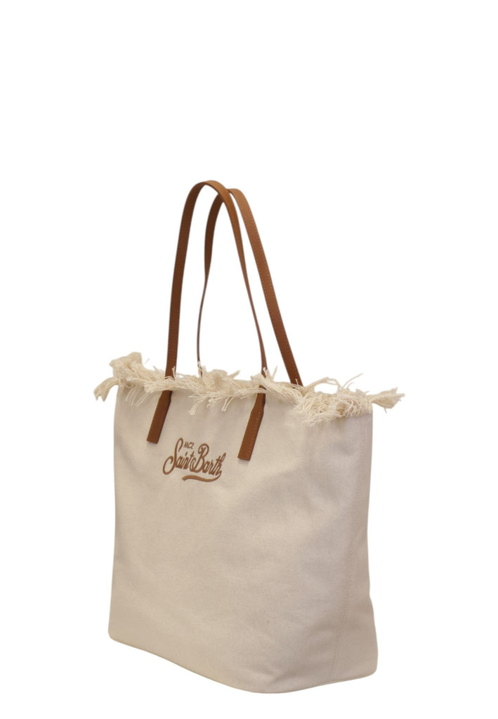 Borsa Saint Barth City Bag Big In Canvas Con Fringe CBF0001 00302L