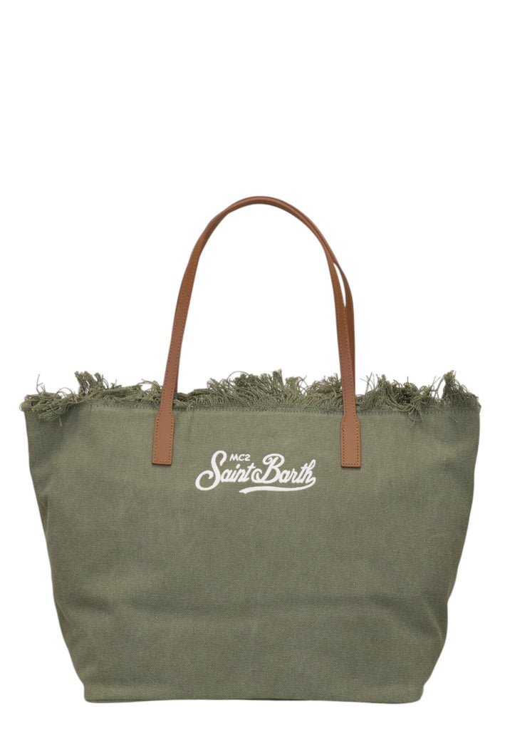Borsa Saint Barth City Bag Big In Canvas Con Fringe CBF0001 00587L