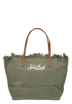 Borsa Saint Barth City Bag Big In Canvas Con Fringe CBF0001 00587L