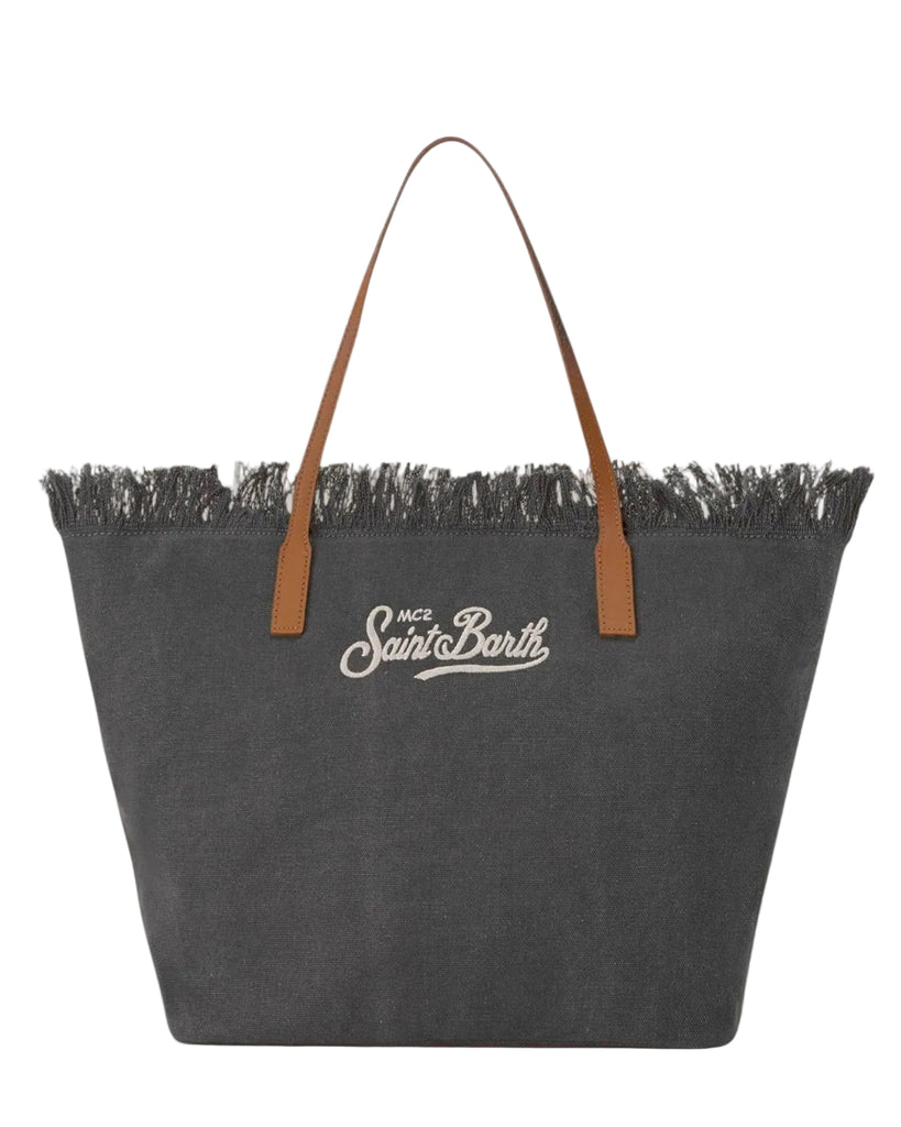 Borsa Saint Barth City Bag Big In Canvas Con Fringe CBF0001 01740L