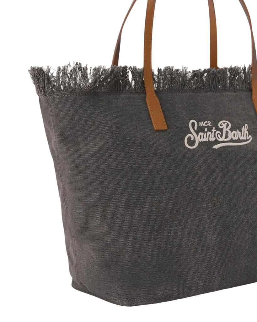 Borsa Saint Barth City Bag Big In Canvas Con Fringe CBF0001 01740L