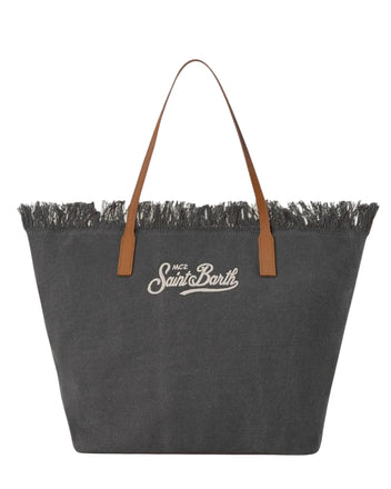Borsa Saint Barth City Bag Big In Canvas Con Fringe CBF0001 01740L
