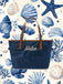 Borsa Saint Barth City Bag Big In Nylon Blu CB0002 01823L
