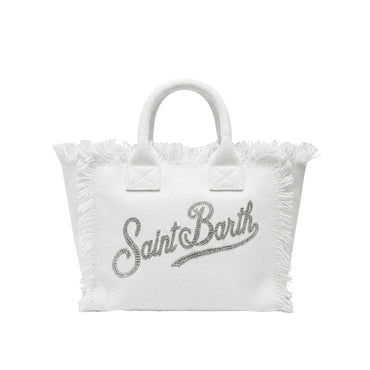 Borsa Saint Barth Colette Bianca Con Logo In Strass COL0001 02571L