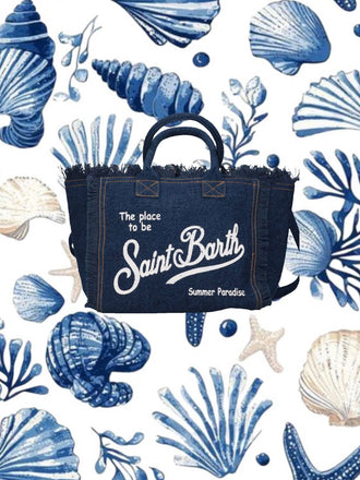 Borsa Saint Barth Colette In Denim Dark COL0001 00431L