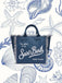 Borsa Saint Barth Vanity In Canvas Denim Dark VANI001 00431L