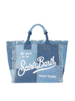 Borsa Saint Barth Vanity Denim Con Patchwork In Jeans VANI001 00402L