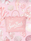 Borsa Saint Barth Vanity In Canvas Rosa VANI001 00135L