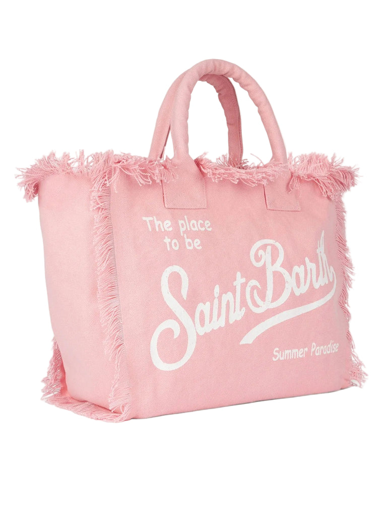 Borsa Saint Barth Vanity In Canvas Rosa VANI001 00135L