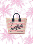 Borsa Saint Barth Vanity A Righe Rosa E Beige VANI001 000640L