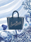 Borsa Saint Barth Vanity Indigo Con Logo In Strass VANI001 07486L