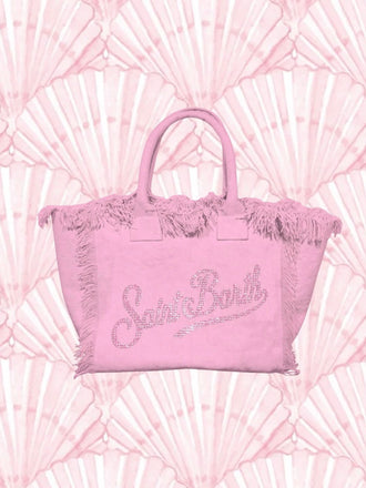Borsa Saint Barth Vanity Con Fringe E Logo In Strass VANI001 00403L