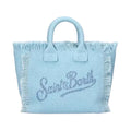 Borsa Saint Barth Vanity Azzurra Con Logo In Strass VANI001 0404L
