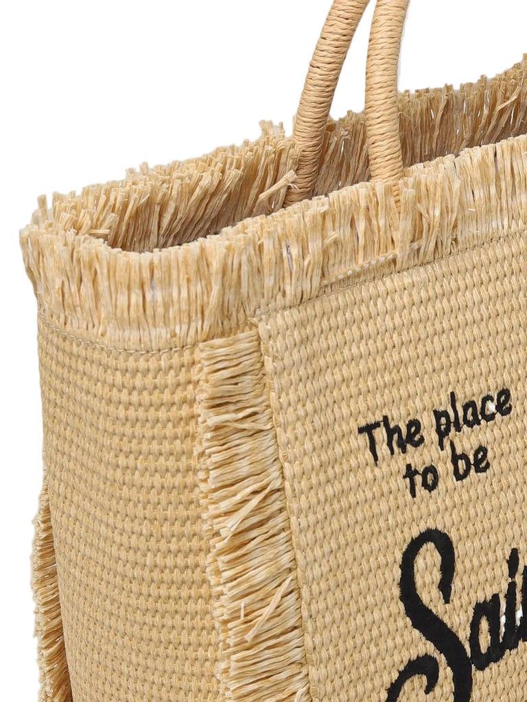 Borsa Saint Barth Vanity Straw Con Frange VANI021 00421L