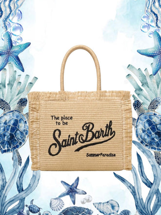 Borsa Saint Barth Vanity Straw Con Frange VANI021 00421L