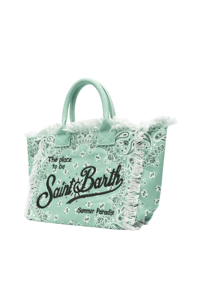 Borsa Mare Saint Barth Vanity Bandana Verde 02566L