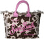 Borsa Mare Saint Barth Vanity Cow Skin Muccata Con Logo Rosa VANI001 00327L